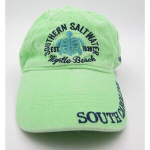 Southern Saltwater Myrtle Beach Turtle South Carolina Adjustable Hat (B)